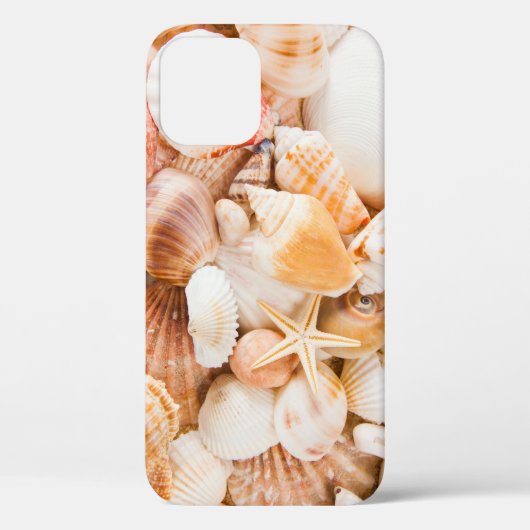 貝殻の背景：海洋テーマ。 Case-Mate iPhoneケース (裏面)