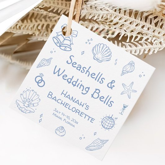 貝殻の花嫁お別れパーティー フェイバータグ