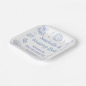 貝殻の花嫁お別れパーティー ペーパープレート (傾斜あり)