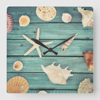 貝殻の選択 スクエア壁時計