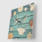 貝殻の選択 スクエア壁時計 (傾斜)