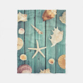 貝殻の選択 フリースブランケット (正面)