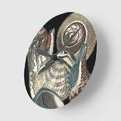 貝殻の選集 ラウンド壁時計 (傾斜)