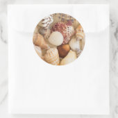 貝殻の配置 ラウンドシール (バッグ)