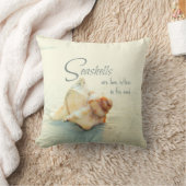 貝殻はラブレターの引用文の枕です クッション (ブランケット)