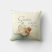 貝殻はラブレターの引用文の枕です クッション (正面)