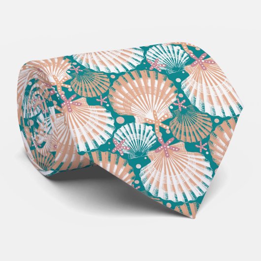 貝殻は緑 ネクタイ (ロール)
