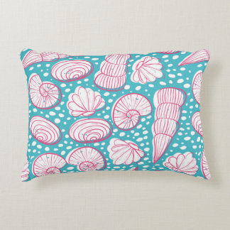 貝殻を使ったシームレスな海違う模様。ビンタグ アクセントクッション