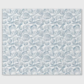 貝殻を使用したトレンディーカラーのシームレスなパターン ラッピングペーパー (フラット)