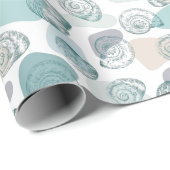 貝殻を使用したトレンディーカラーのシームレスなパターン ラッピングペーパー (ロールコーナー)