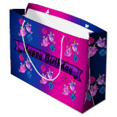 貝殻を持つ美しいクジラ ラージペーパーバッグ (裏面アングル)