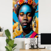 貝殻を身にまとった女性 ポスター (ホームオフィス)