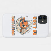 貝殻アートの面白い魚 Case-Mate iPhoneケース (裏面(横))