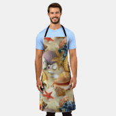 貝殻オンビーチ エプロン (着用した状態)