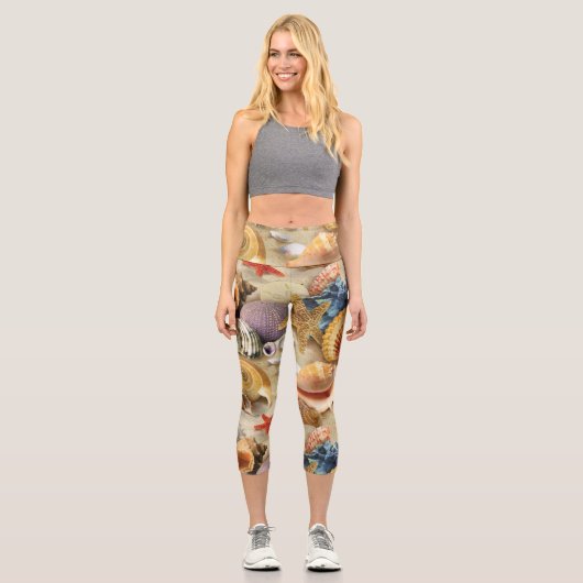 貝殻オンビーチ カプリレギンス (正面)