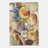貝殻オンビーチ キッチンタオル (縦)