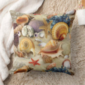 貝殻オンビーチ クッション (ブランケット)