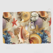 貝殻オンビーチ ゴルフタオル (横)