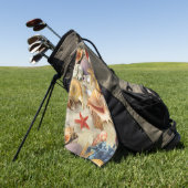 貝殻オンビーチ ゴルフタオル (グリーン)