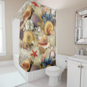 貝殻オンビーチ シャワーカーテン (インサイチュ)
