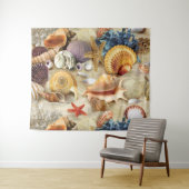 貝殻オンビーチ タペストリー (インサイチュ(横))