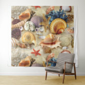 貝殻オンビーチ タペストリー (インサイチュ(横))
