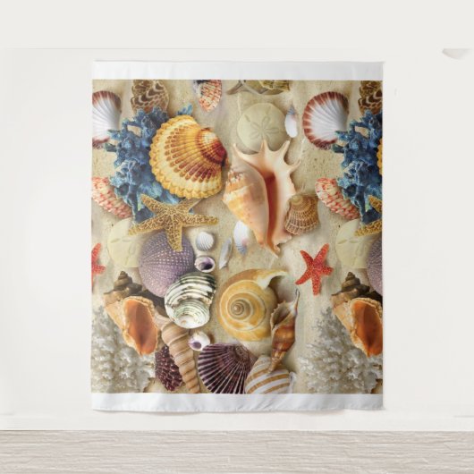 貝殻オンビーチ タペストリー (正面)