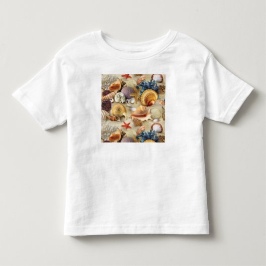 貝殻オンビーチ トドラーTシャツ (正面)