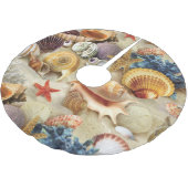 貝殻オンビーチ ブラッシュドポリエステルツリースカート (アングル)