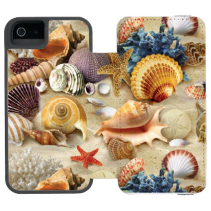 貝殻オンビーチ iPhone SE/5/5sウォレットケース