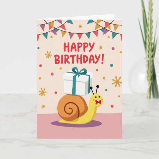 貝殻クリーチャーの誕生日カード カード (正面)