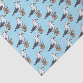 貝殻パターンの海のカモメ 薄葉紙 (詳細)