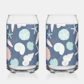 貝殻パターン ガラス缶 (左)