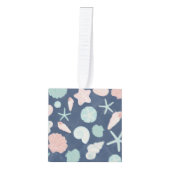 貝殻パターン キューブオーナメント (正面)