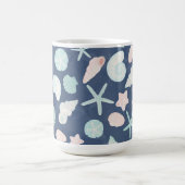 貝殻パターン コーヒーマグカップ (中央)