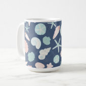 貝殻パターン コーヒーマグカップ (正面左)