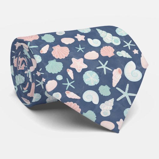 貝殻パターン ネクタイ (ロール)
