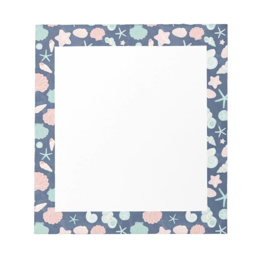 貝殻パターン ノートパッド (正面)