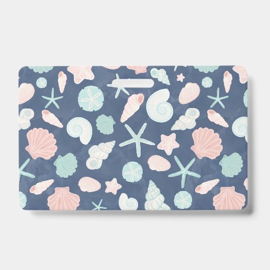 貝殻パターン バッジ (正面)