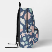 貝殻パターン プリントバックパック (左)