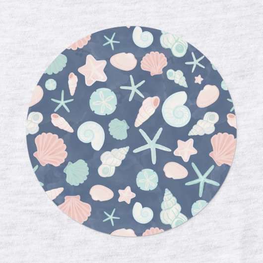 貝殻パターン ラベル (デザイン1)