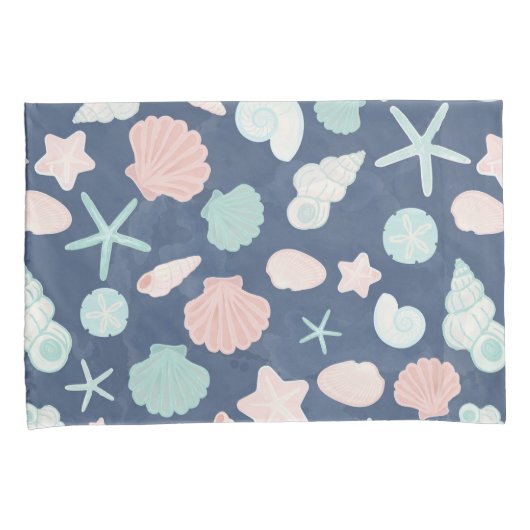 貝殻パターン 枕カバー (正面右)