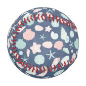 貝殻パターン 野球ボール (正面左)