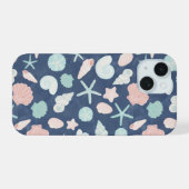 貝殻パターン iPhone 15ケース (裏面横)