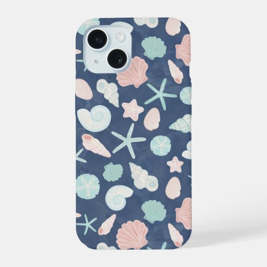 貝殻パターン iPhone 15ケース (裏面)