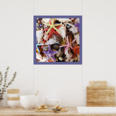 貝殻ヒトデカラフルラ ポスター (キッチン)