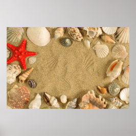 貝殻フレーム ポスター