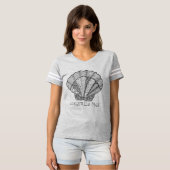 貝殻ユニーク手引き貝殻 Tシャツ (正面フル)