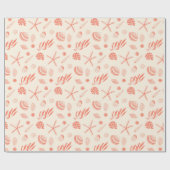 貝殻ラッピング紙 ラッピングペーパー (フラット)