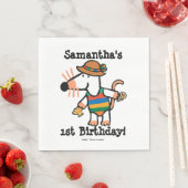 貝殻付き誕生日 スタンダードランチョンナプキン (インサイチュ)